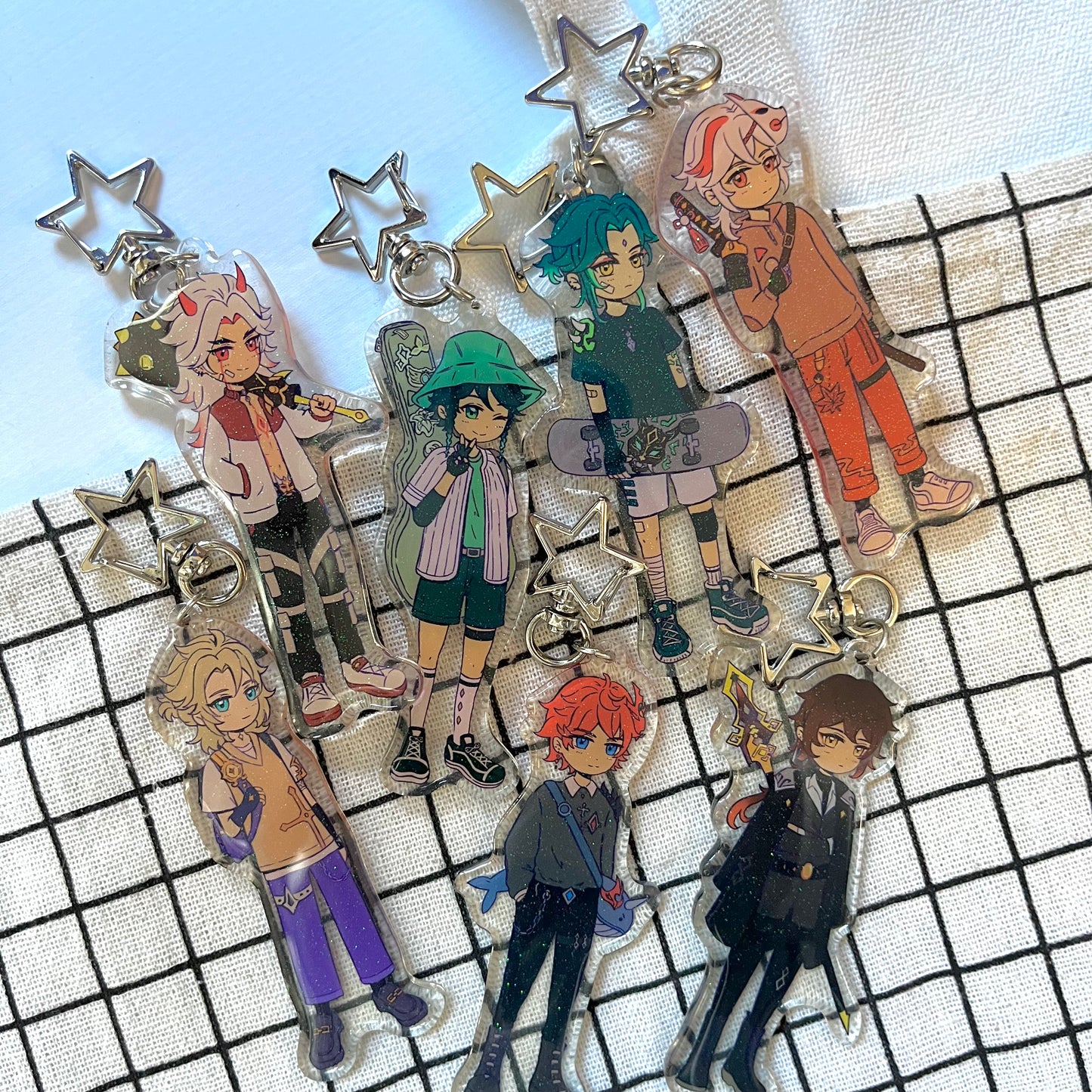 Genshin Fashion Glitter Charms