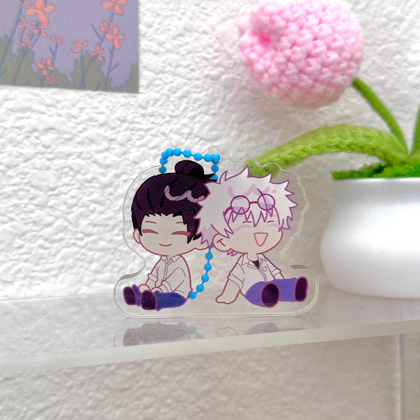Blue Spring Acrylic Block/Keychain