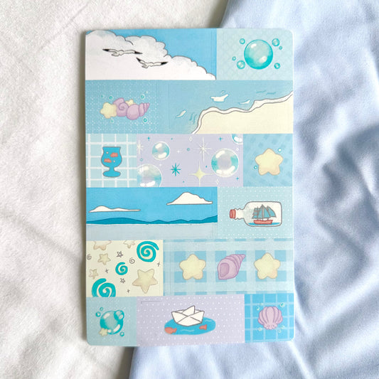 The Beach Embossed Sticker Sheet