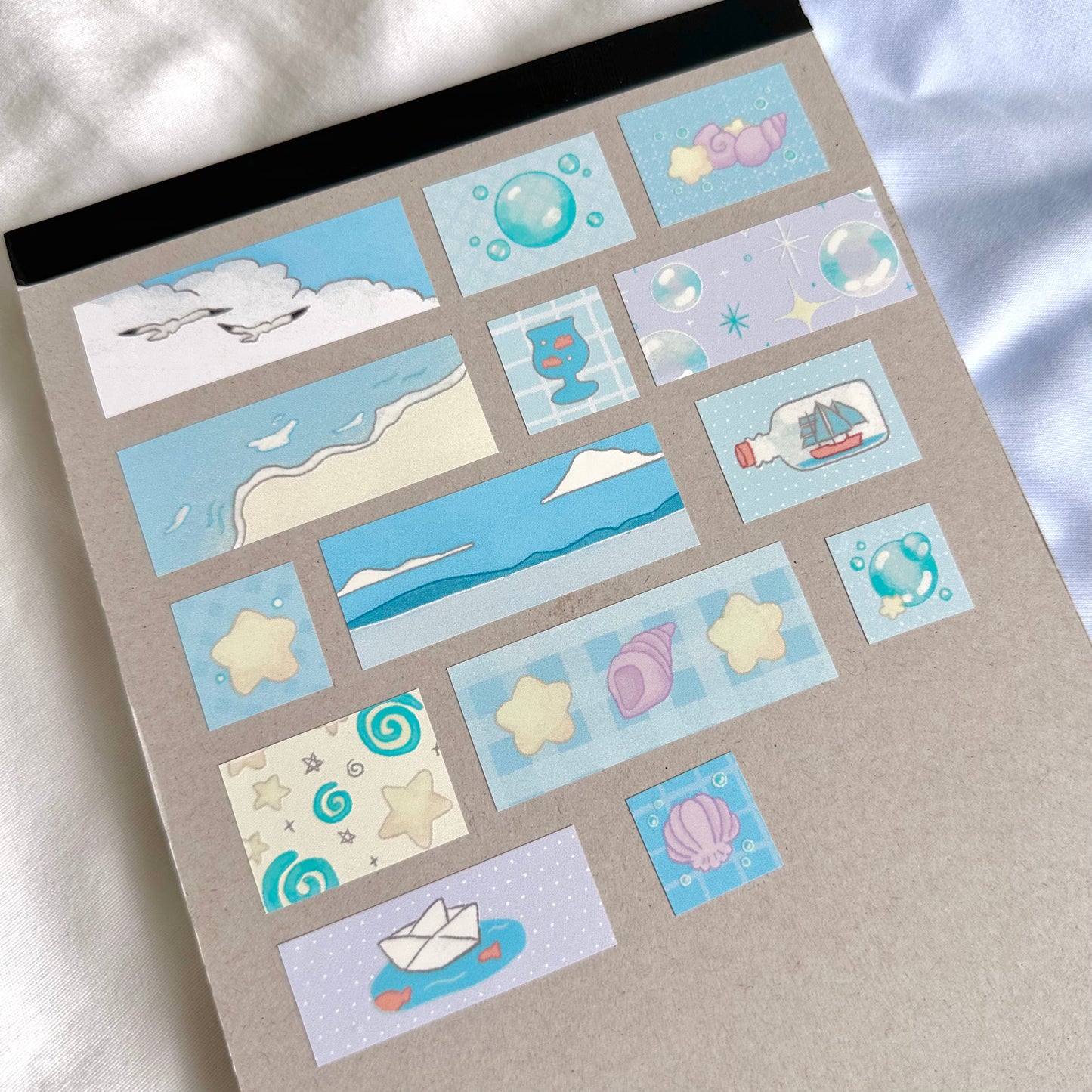 The Beach Embossed Sticker Sheet